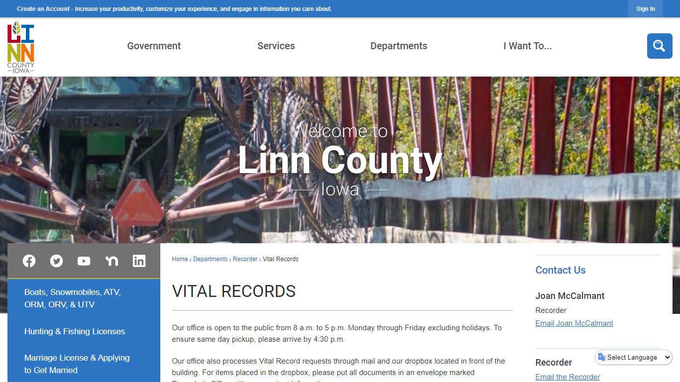 Vital Records | Linn County, IA - Official Website